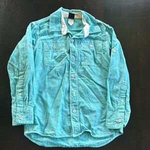 GAP Blue Long-Sleeve Button Down Shirt